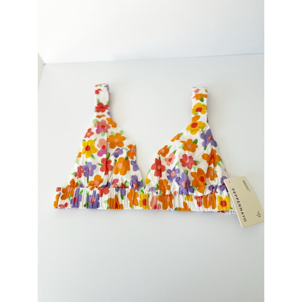 NWT Peppermayo Cici Linen Crop Top Blooming 640